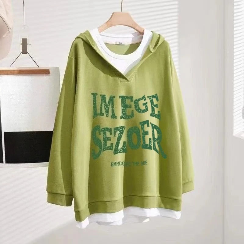 NEXT STREET Kpop Patchwork Hoodie