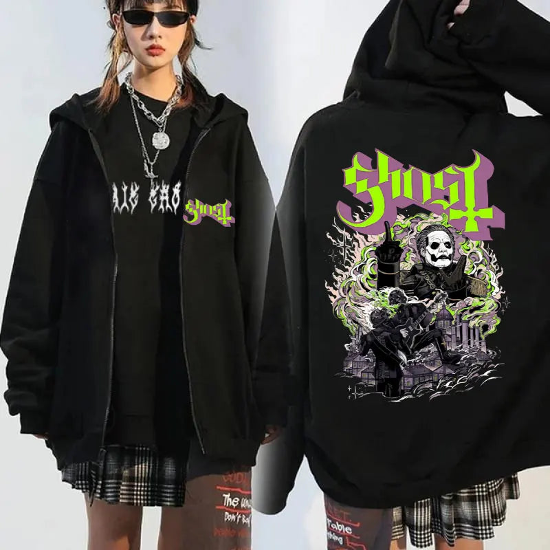 NEXT STREET Y2K Gothic Butterfly Hoodie