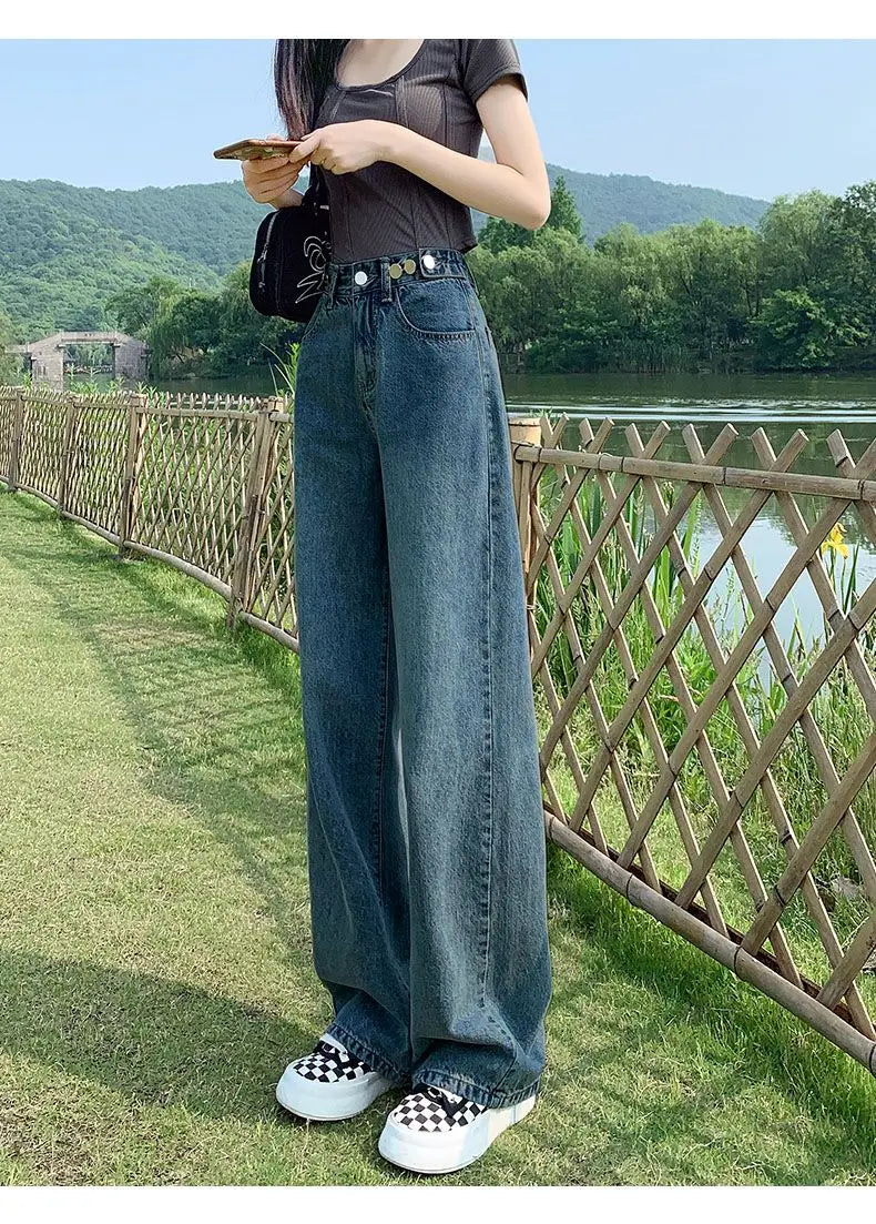 NEXT STREET Gridline High Waist Jeans