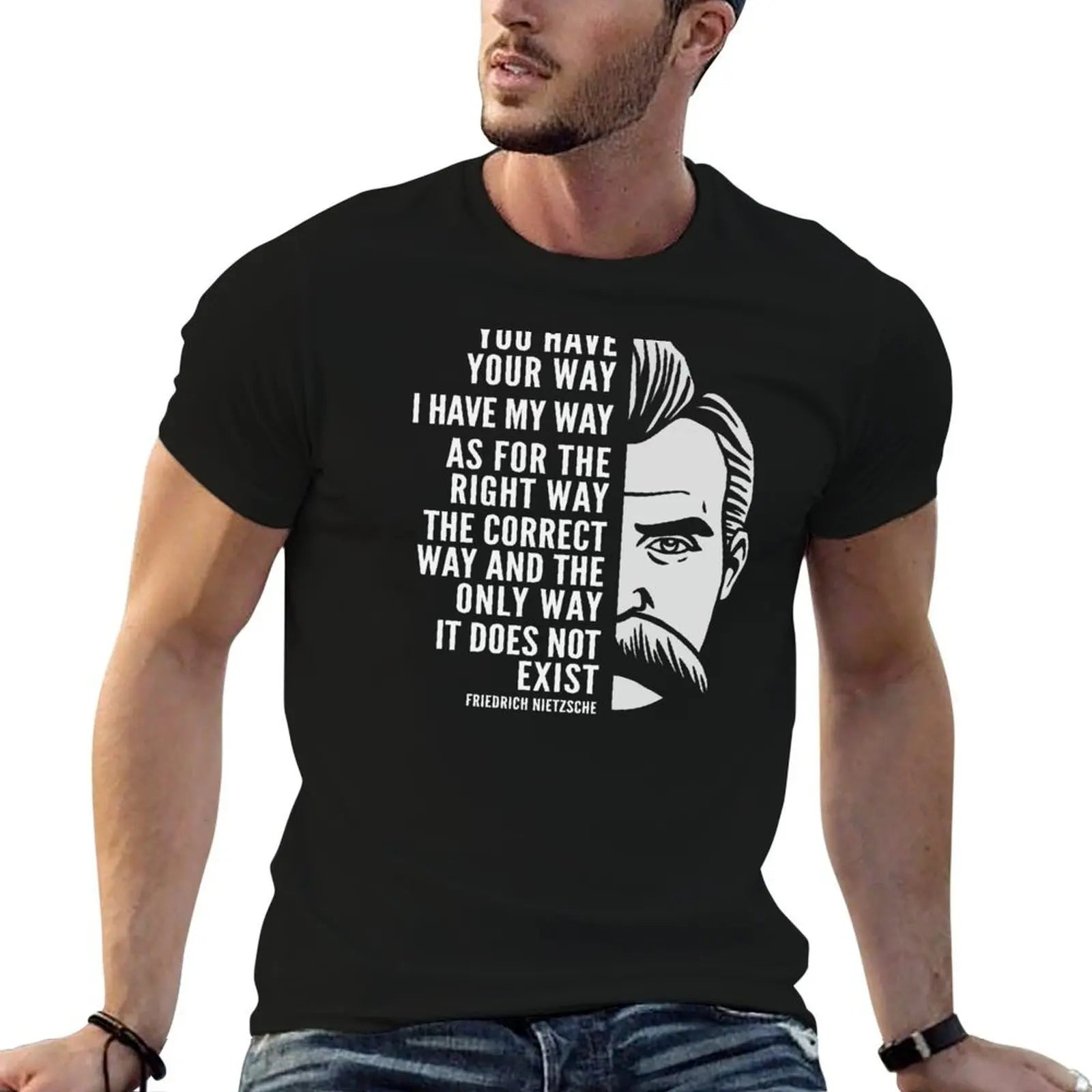 NEXT STREET Nietzsche Quote Tech TEE