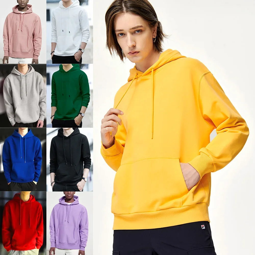 NEXT STREET Solid Fleece Hoodie