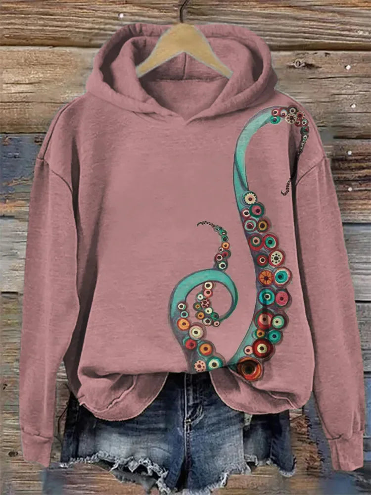 NEXT STREET Blue Ocean Tentacles Hoodie