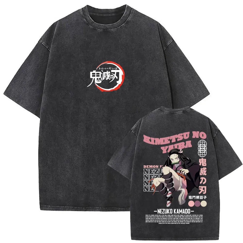 NEXT STREET Washed Demon Slayer TEE