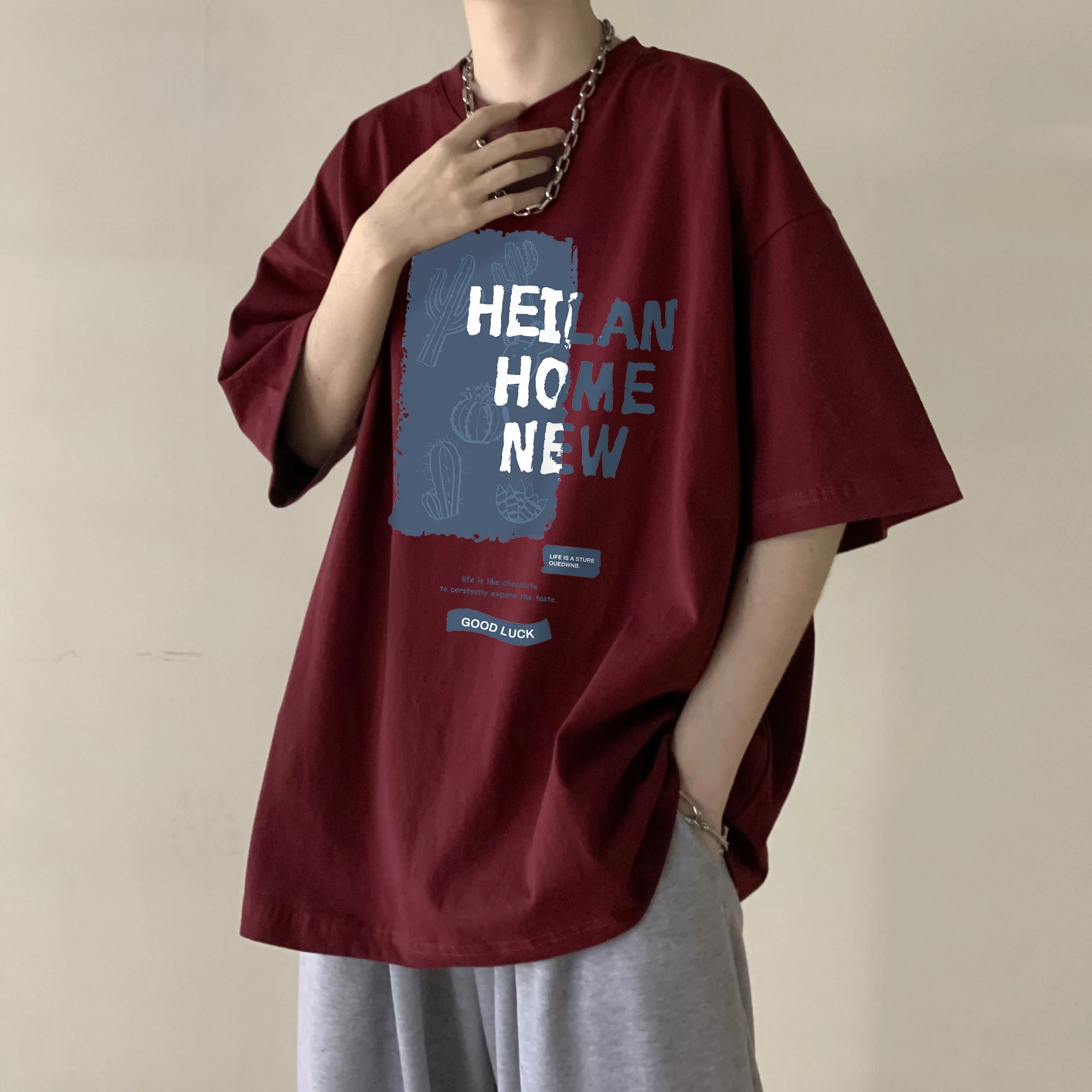 NEXT STREET Loose Tech-Print TEE