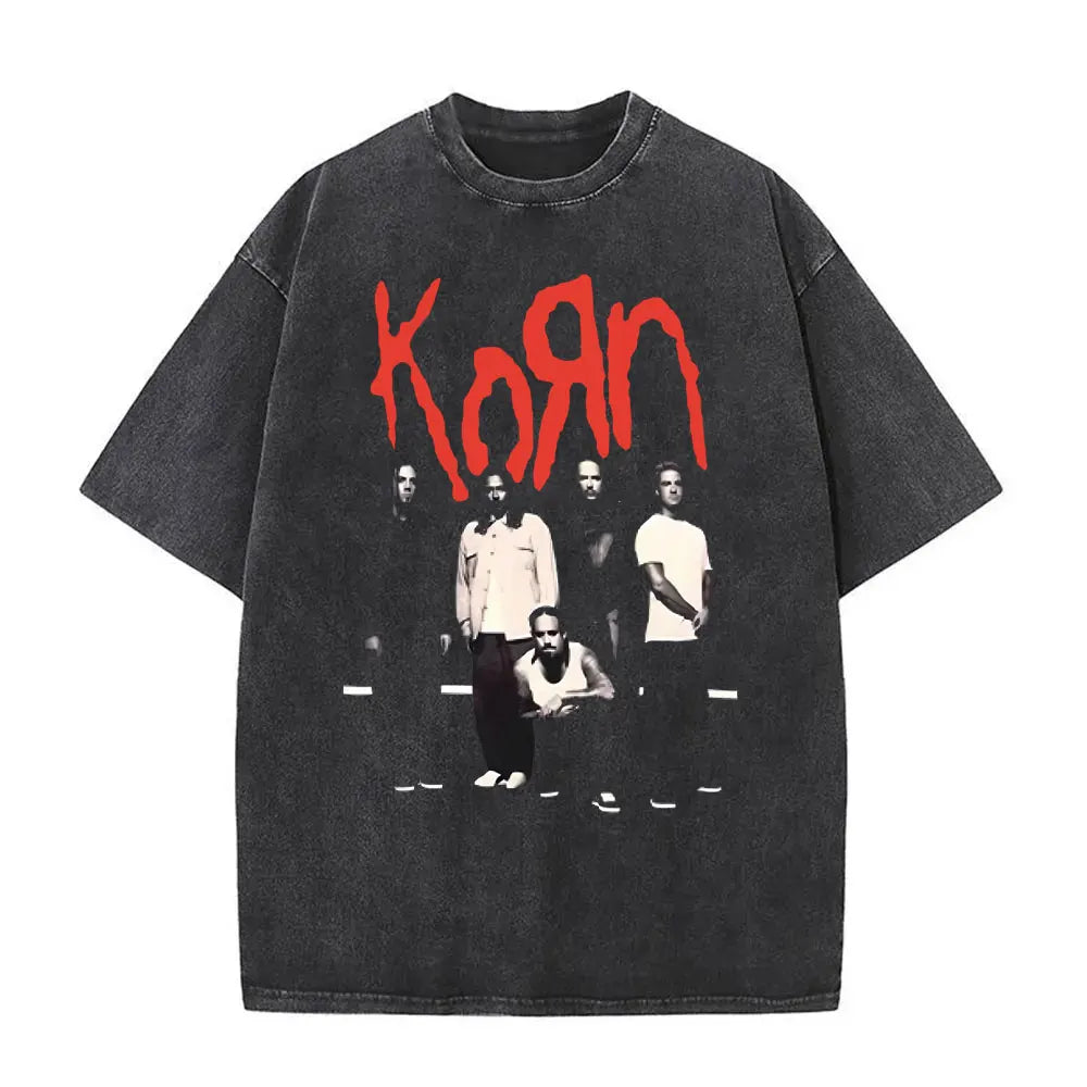 NEXT STREET Vintage Korn Graphic TEE