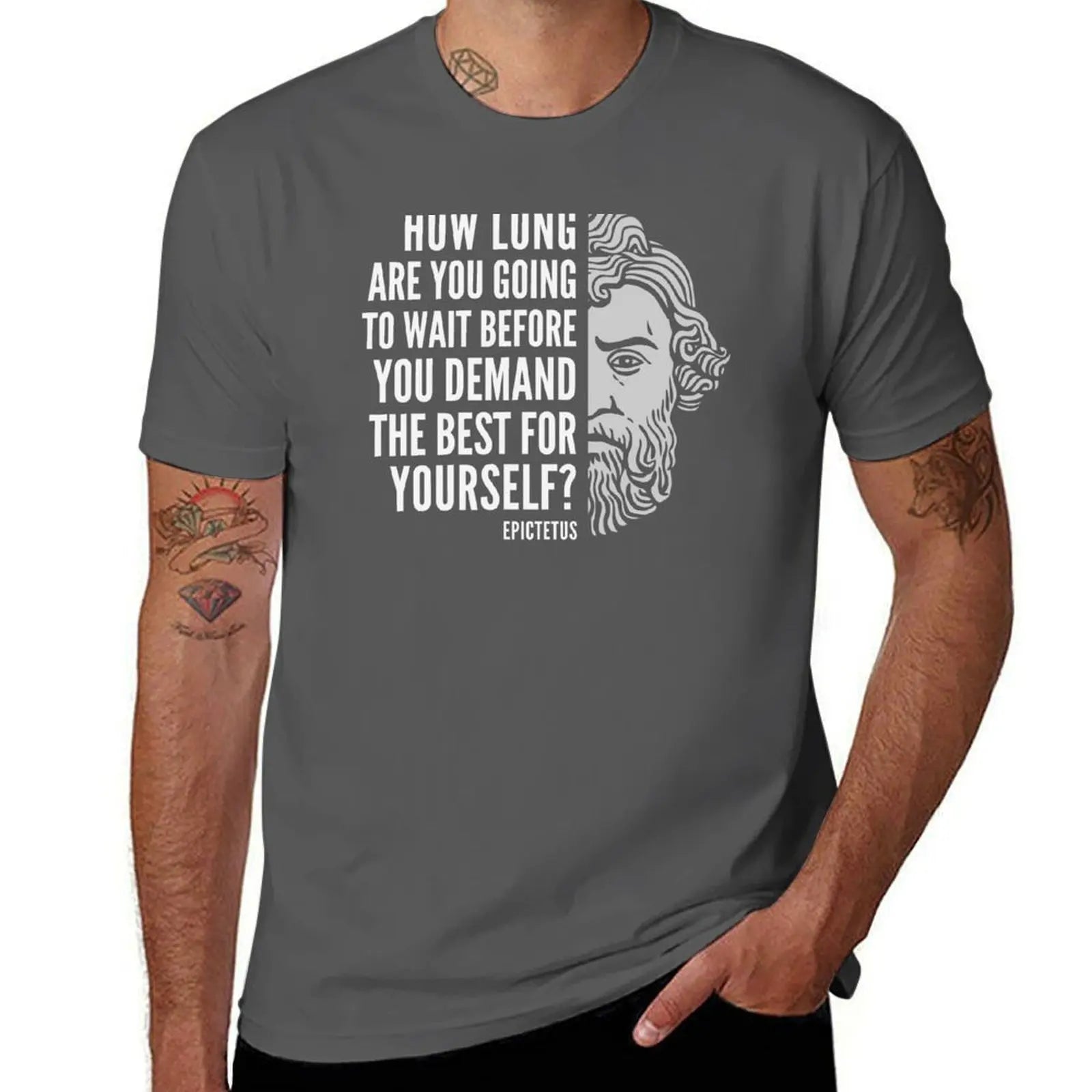 NEXT STREET Epictetus Quote Tech TEE