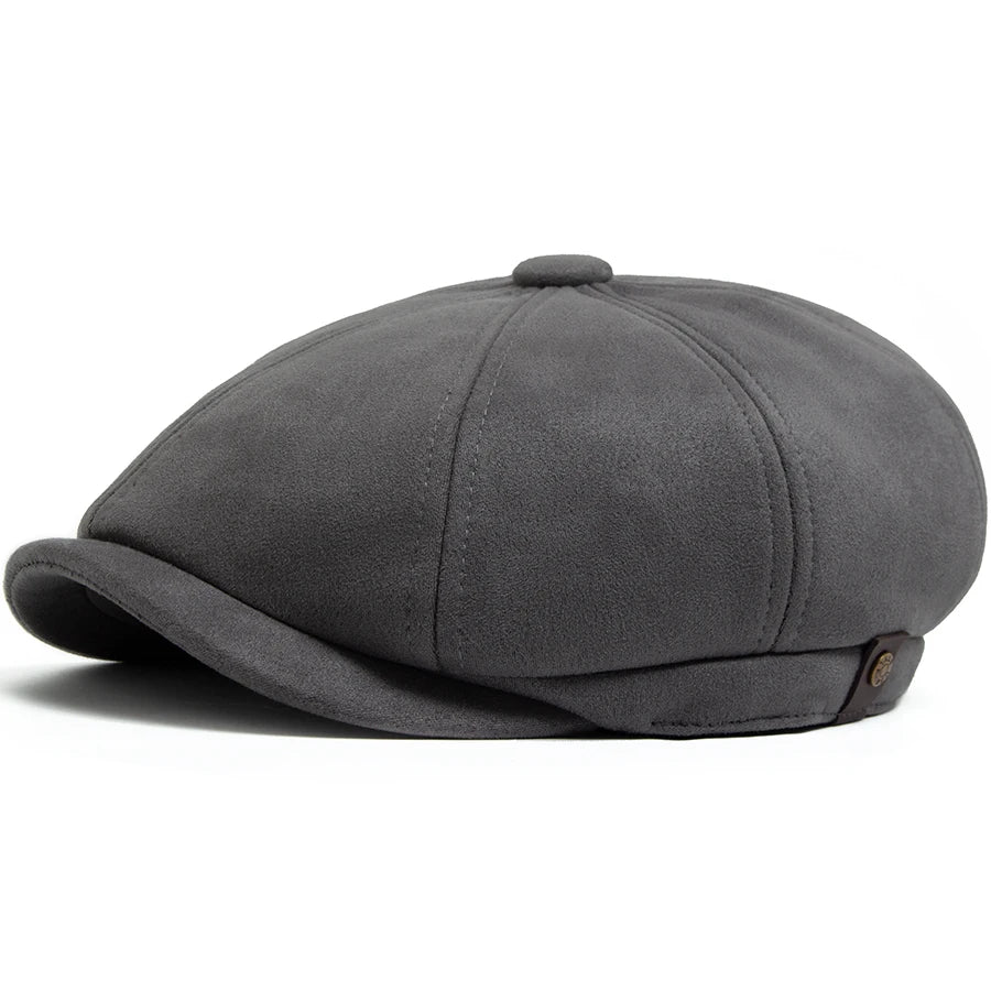 NEXT STREET Suede Retro Newsboy Hat