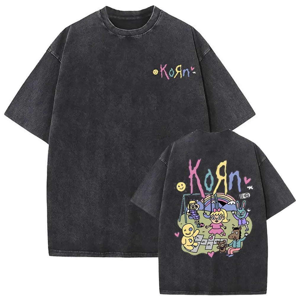 NEXT STREET Vintage Korn Graphic TEE