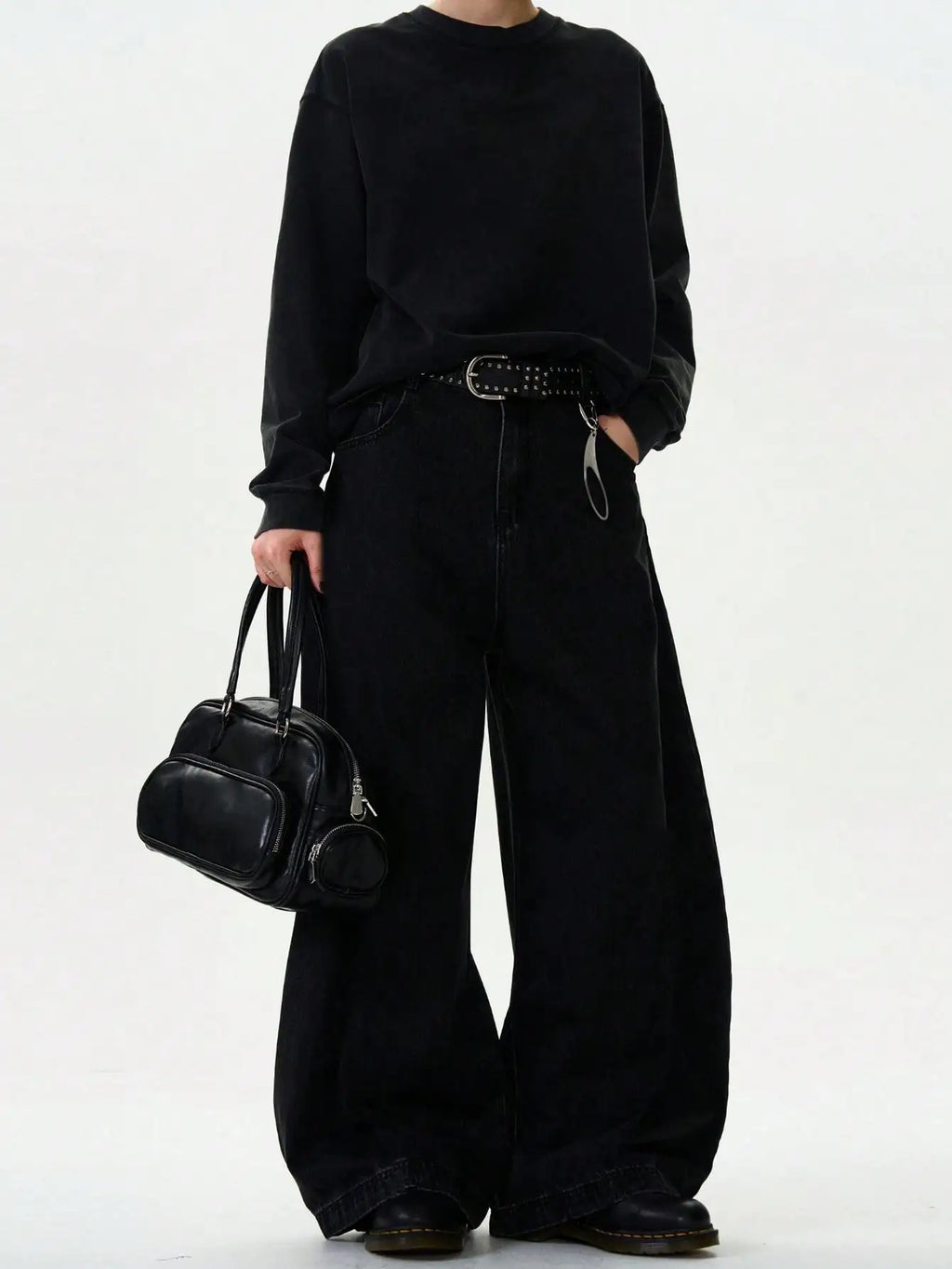 NEXT STREET Curved Knife Wide-Leg Jeans