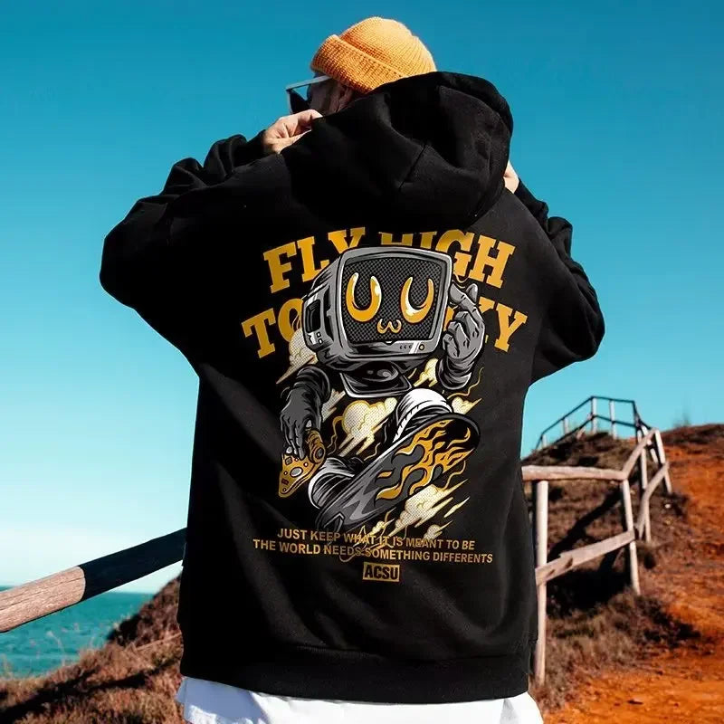 NEXT STREET Vintage Fleece-Lined Hoodie