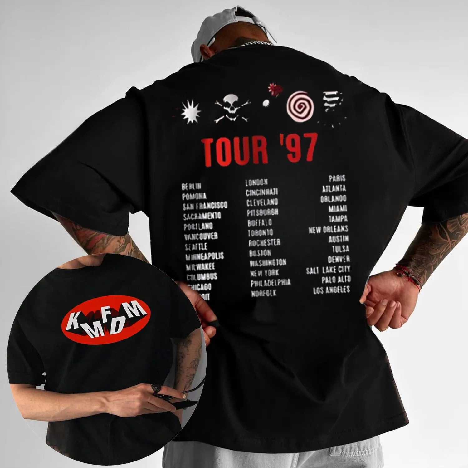 NEXT STREET KMFDM Tour 97 Tech Graphic TEE