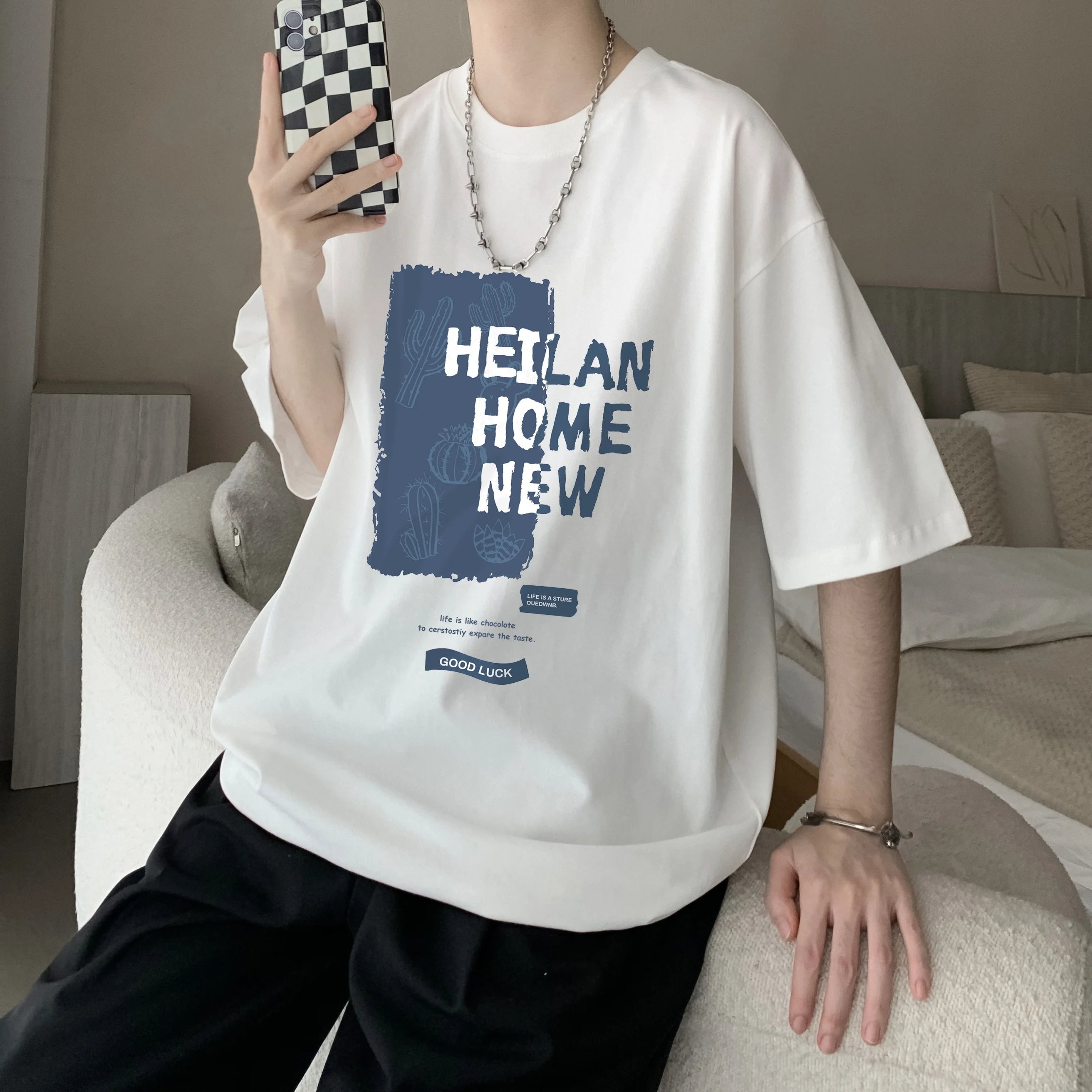 NEXT STREET Loose Tech-Print TEE