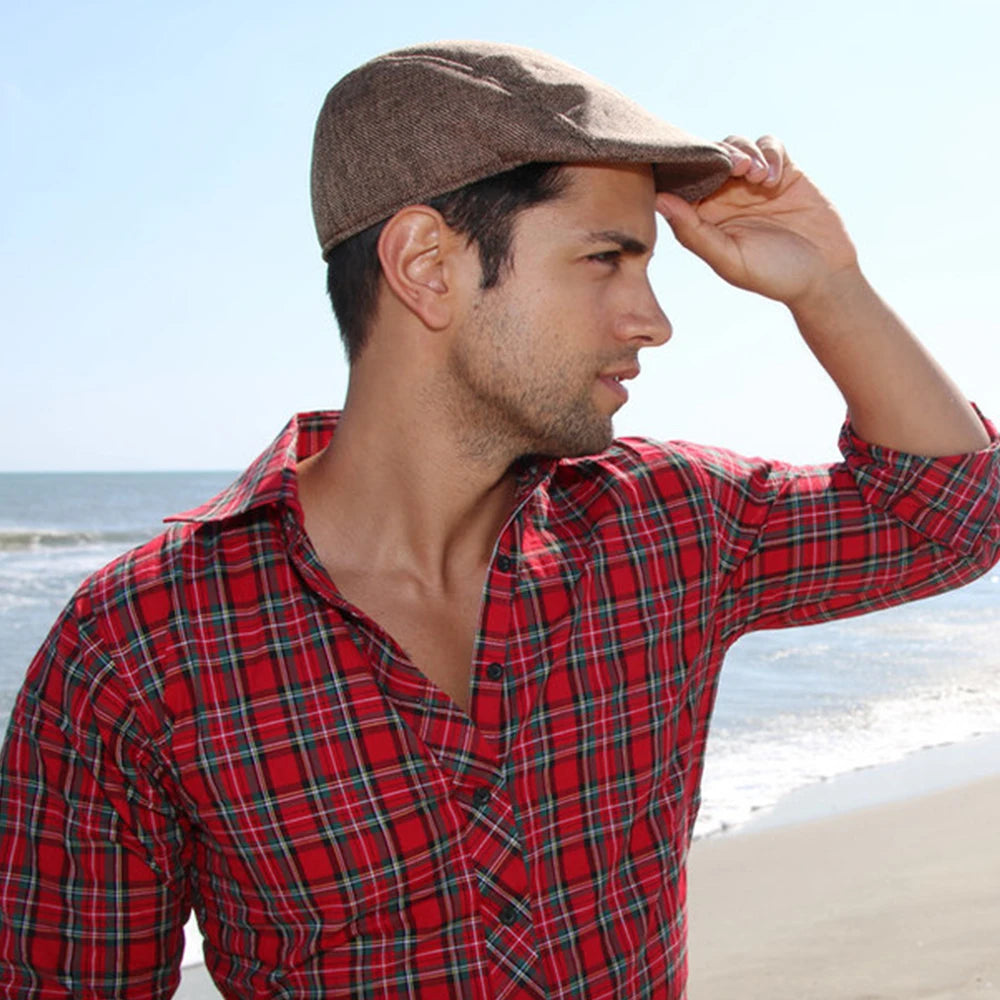 NEXT STREET Retro Mesh-Lined Beret Hat