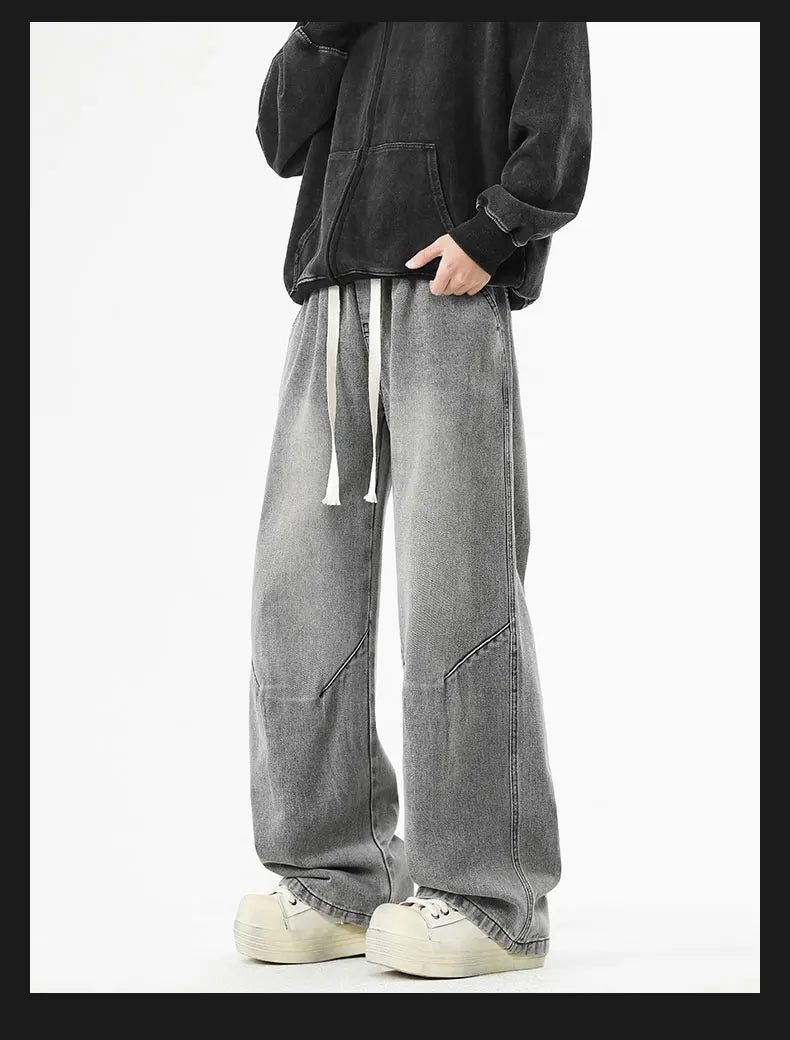 NEXT STREET Wide Leg Distressed Jeans