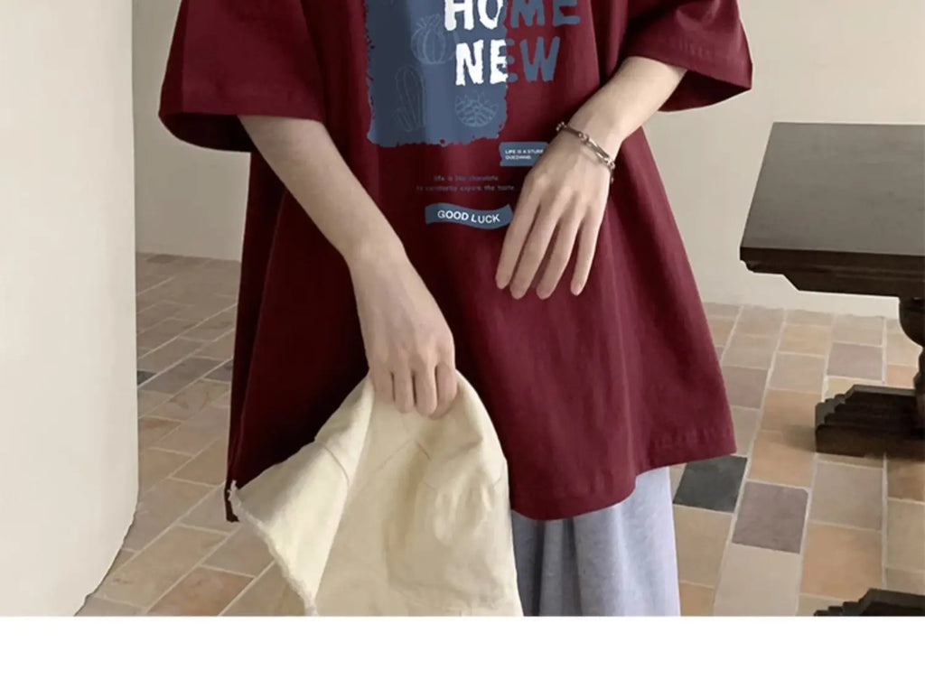 NEXT STREET Loose Tech-Print TEE