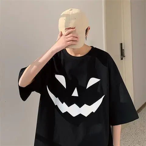 NEXT STREET Oversized Print Tech TEE