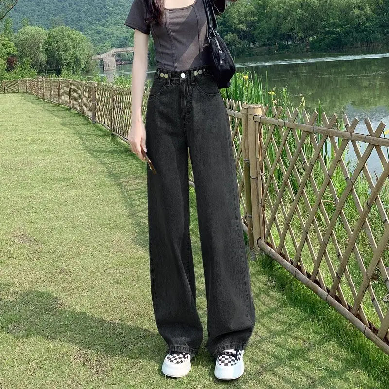 NEXT STREET Gridline High Waist Jeans