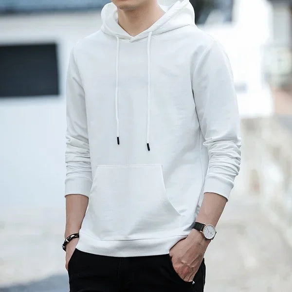 NEXT STREET Solid Fleece Hoodie