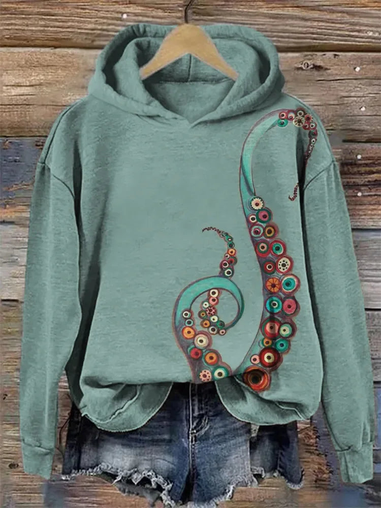 NEXT STREET Blue Ocean Tentacles Hoodie