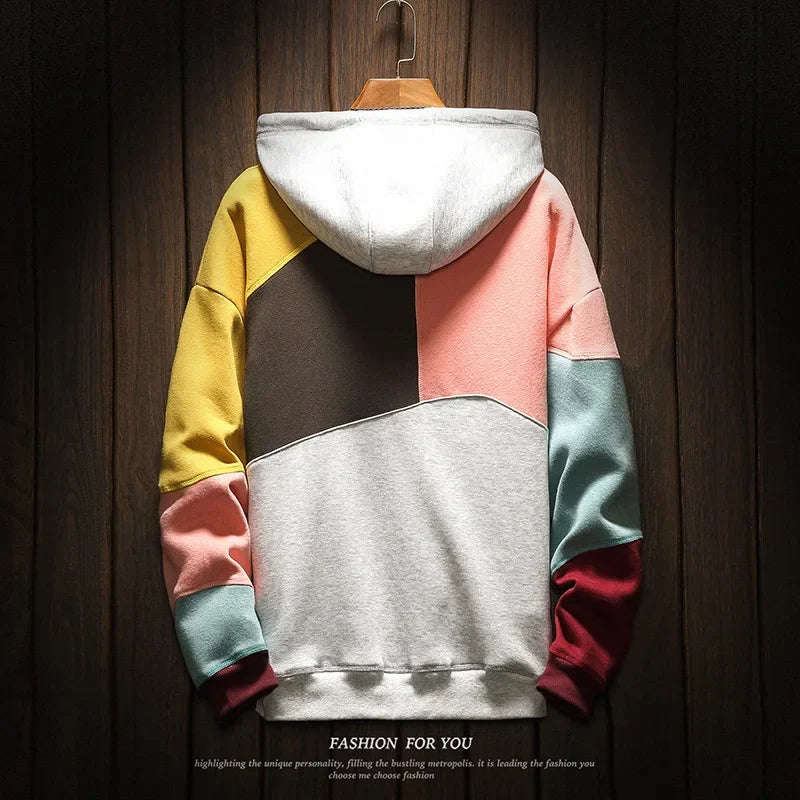 NEXT STREET Patchwork Heavyweight Hoodie