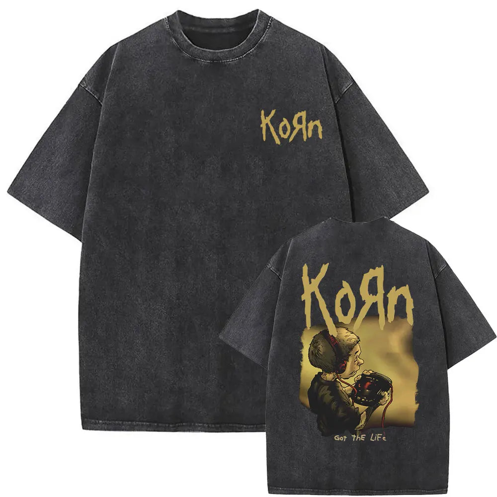 NEXT STREET Vintage Korn Graphic TEE
