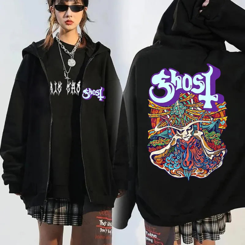 NEXT STREET Y2K Gothic Butterfly Hoodie