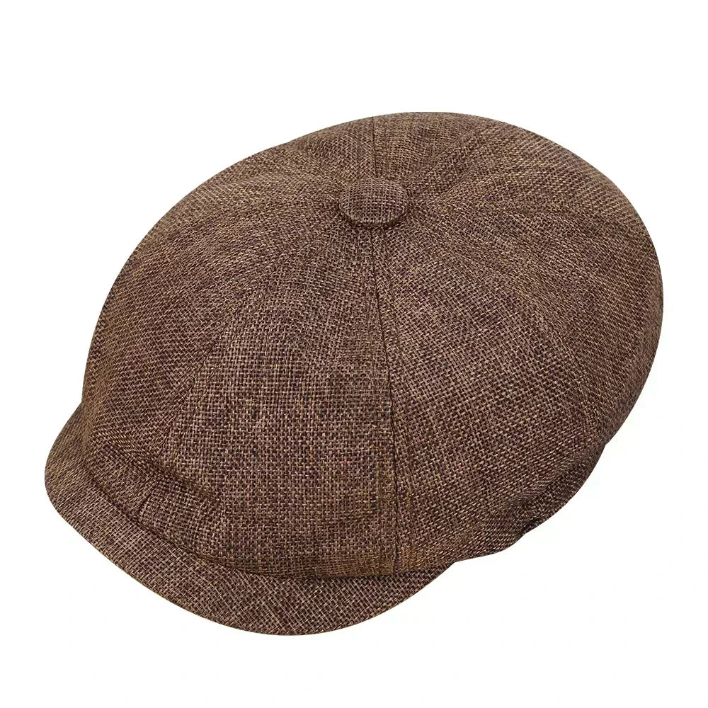 NEXT STREET Retro Tweed Octagonal Hat