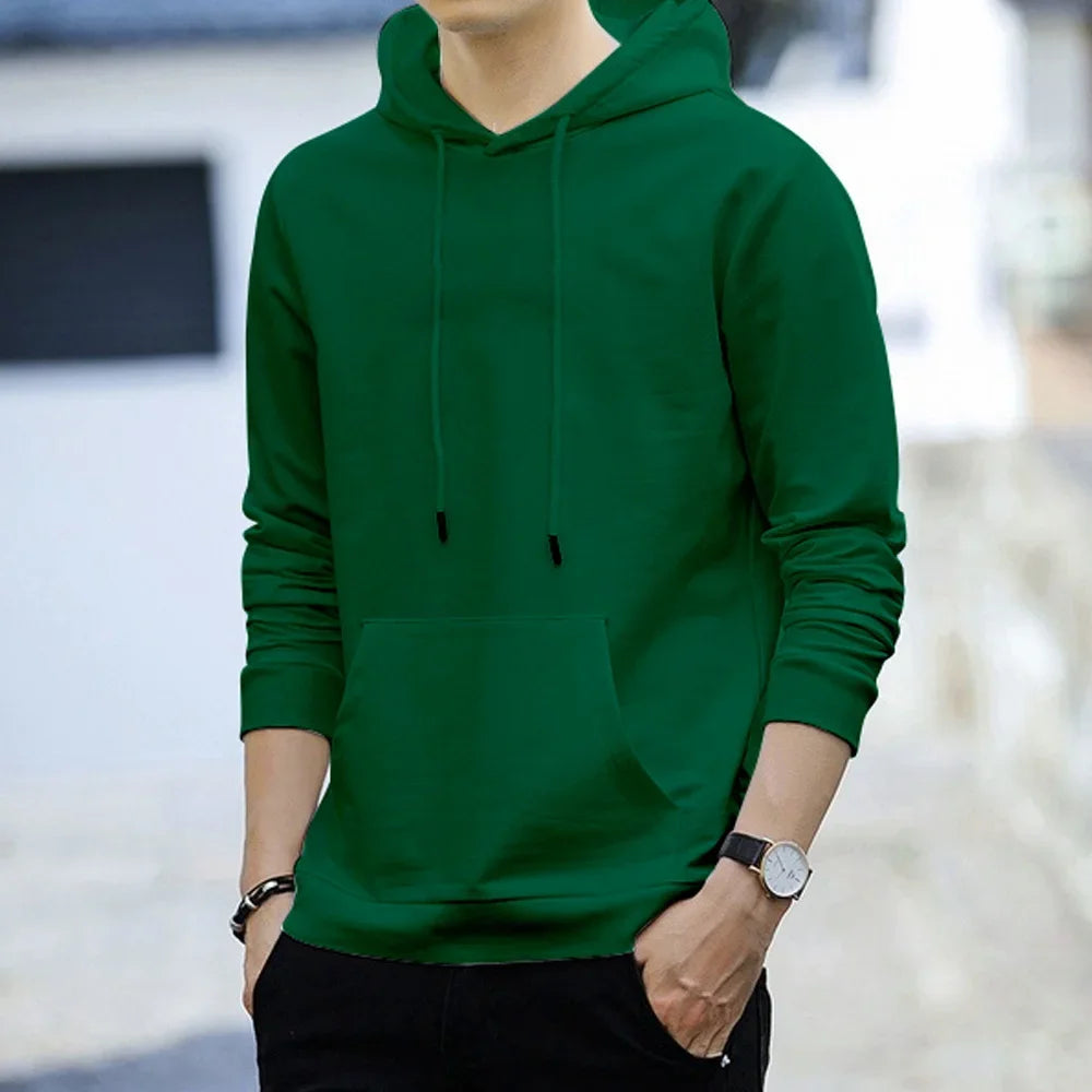 NEXT STREET Solid Fleece Hoodie