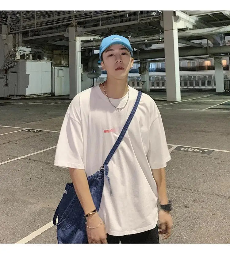 NEXT STREET Oversized Print Tech TEE