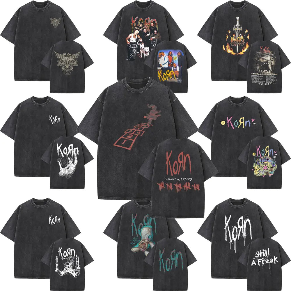 NEXT STREET Vintage Korn Graphic TEE