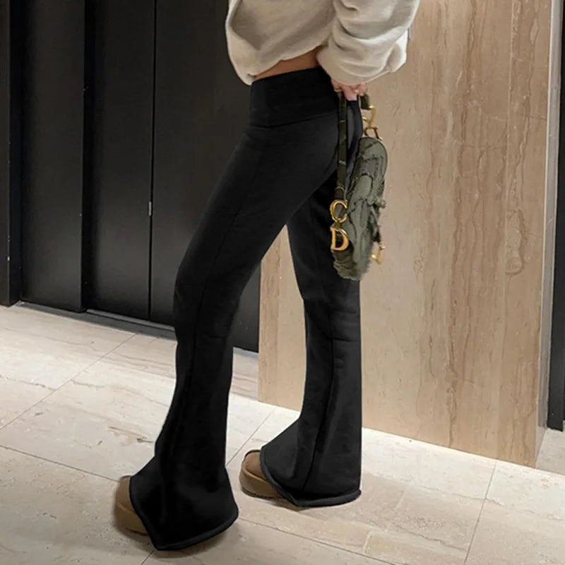 NEXT STREET Slim Low-Waist Flare Jogging Pant