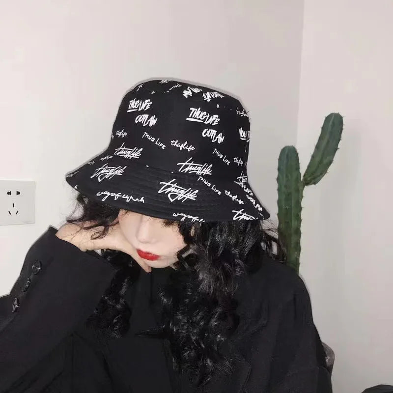 NEXT STREET Reversible Graffiti Bucket Hat