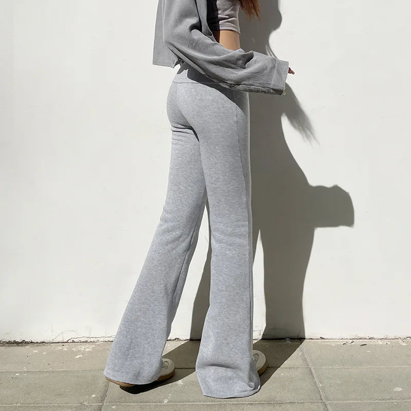 NEXT STREET Slim Low-Waist Flare Jogging Pant