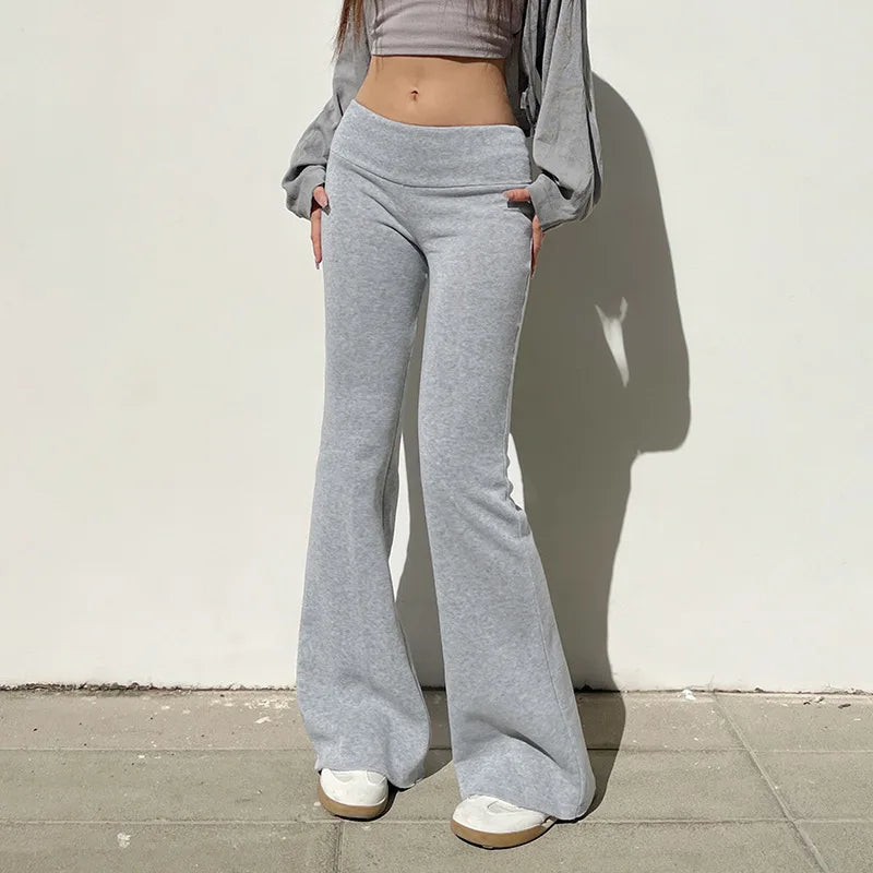 NEXT STREET Slim Low-Waist Flare Jogging Pant