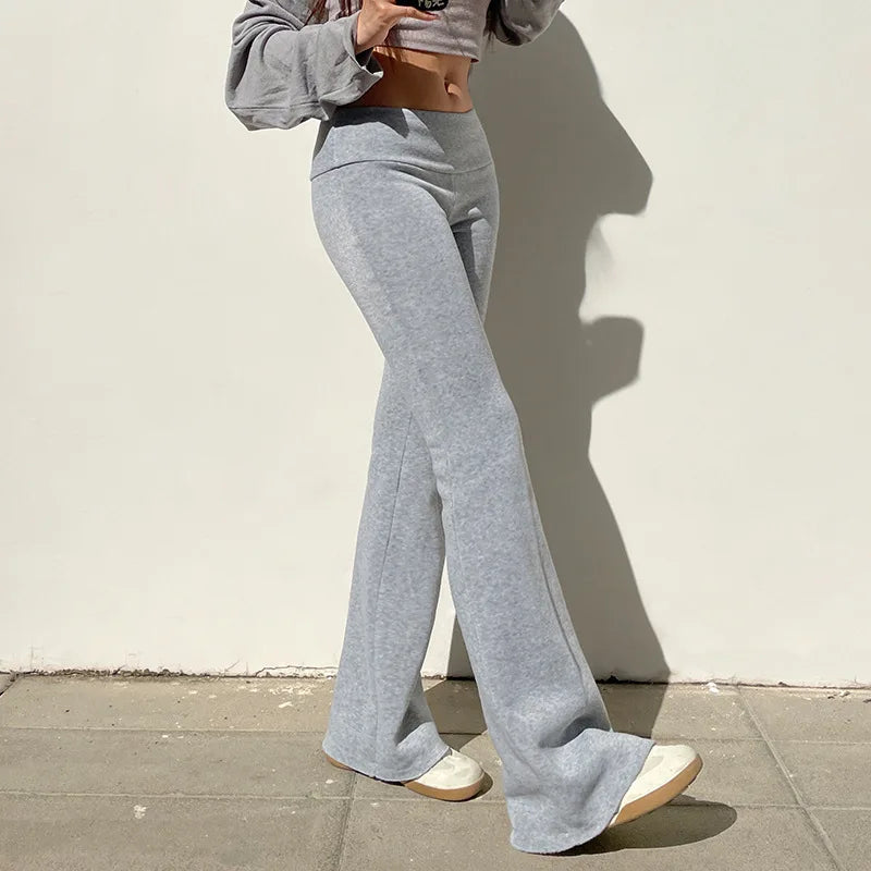 NEXT STREET Slim Low-Waist Flare Jogging Pant