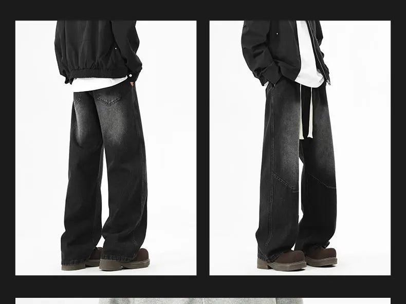 NEXT STREET Wide Leg Distressed Jeans