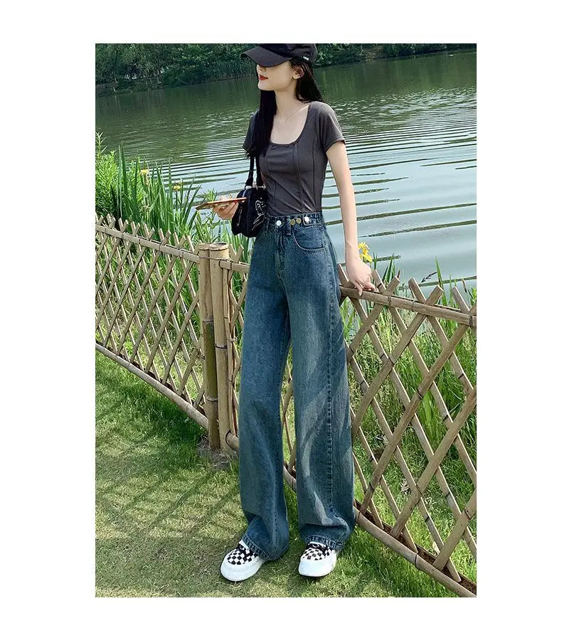 NEXT STREET Gridline High Waist Jeans