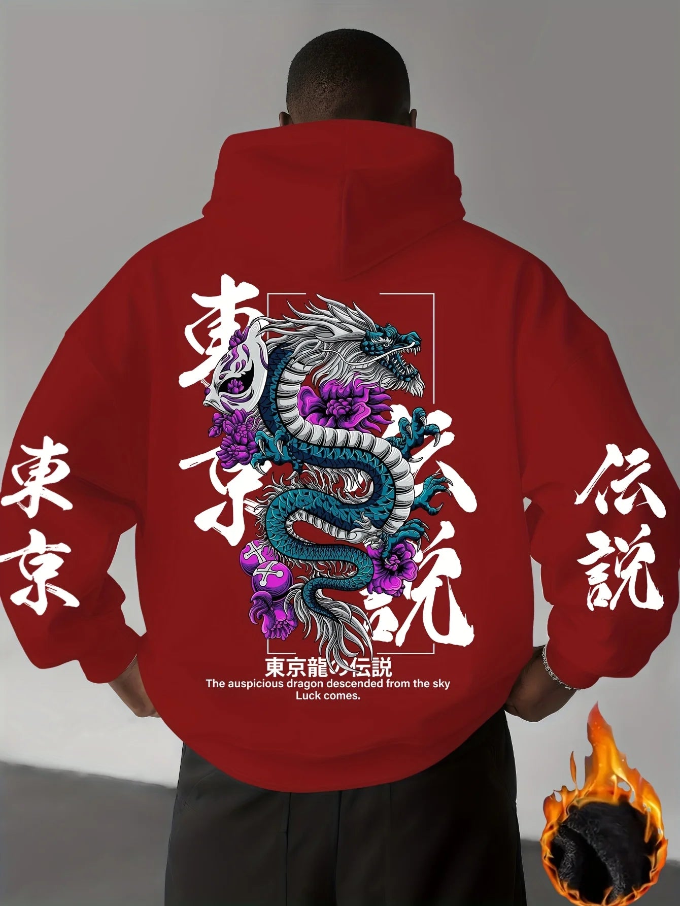 NEXT STREET Neon Dragon Hoodie