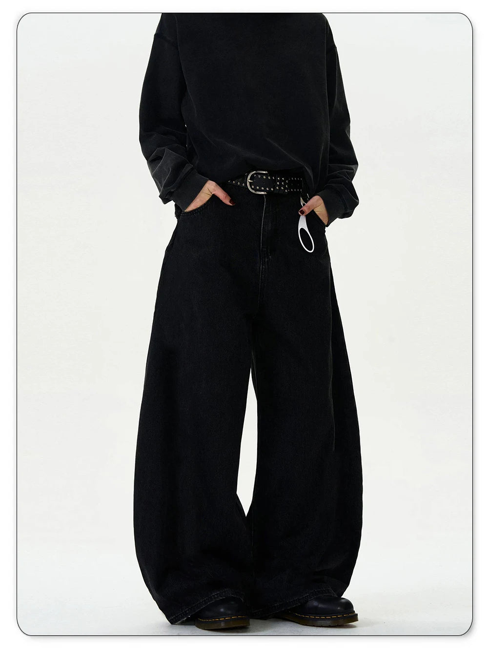NEXT STREET Curved Knife Wide-Leg Jeans