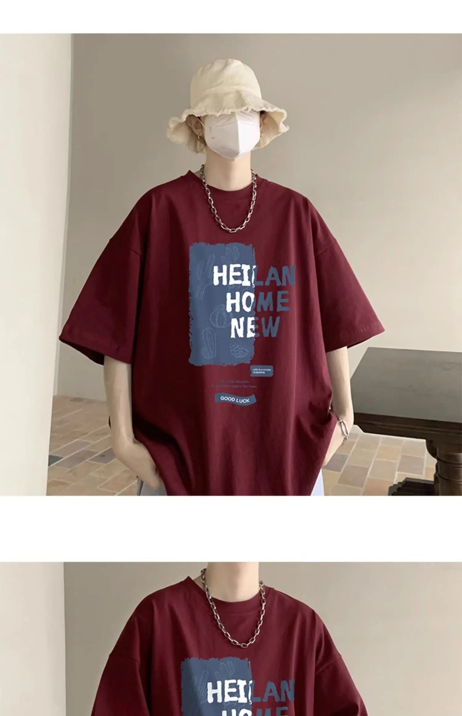 NEXT STREET Loose Tech-Print TEE