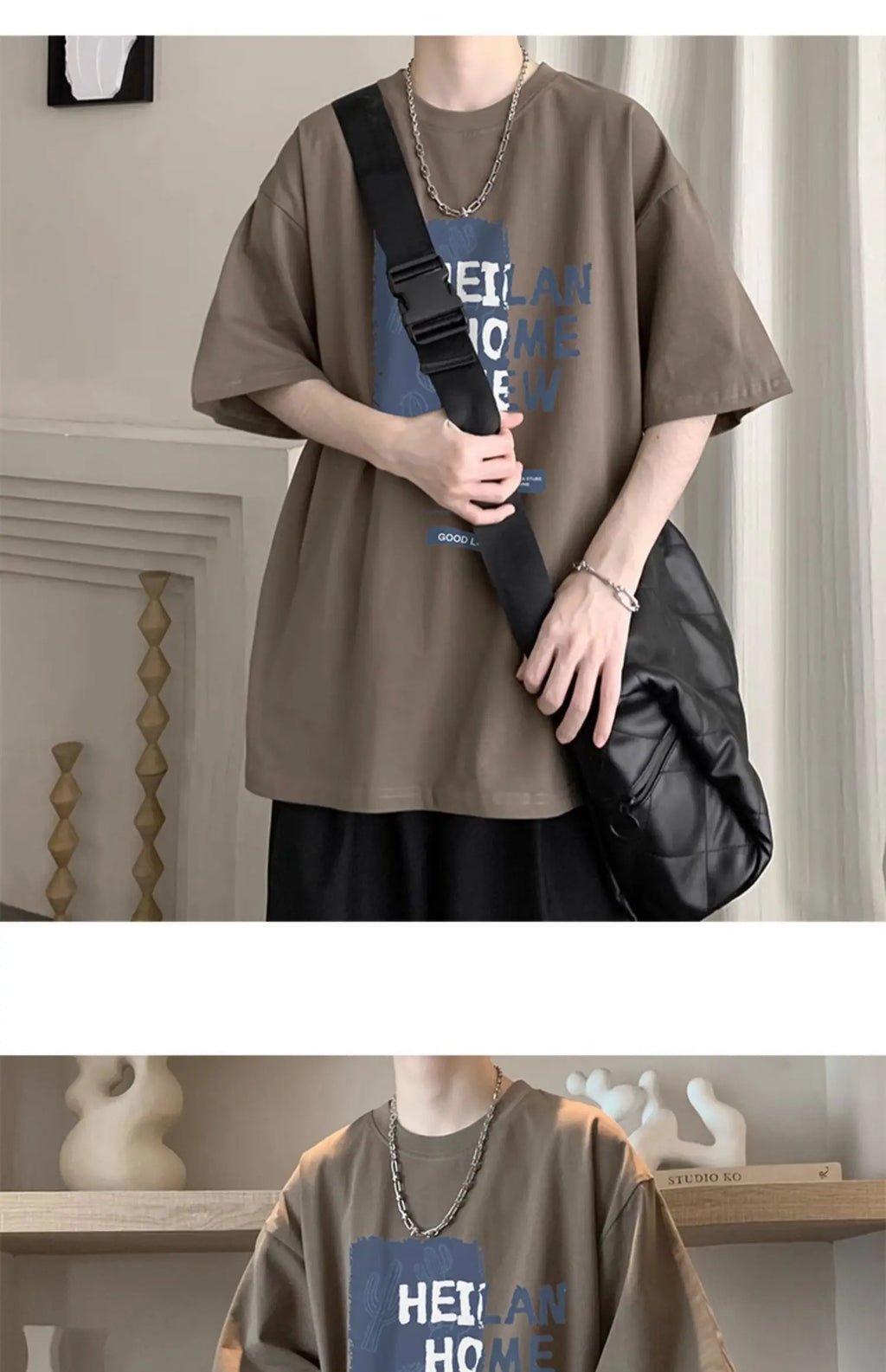NEXT STREET Loose Tech-Print TEE