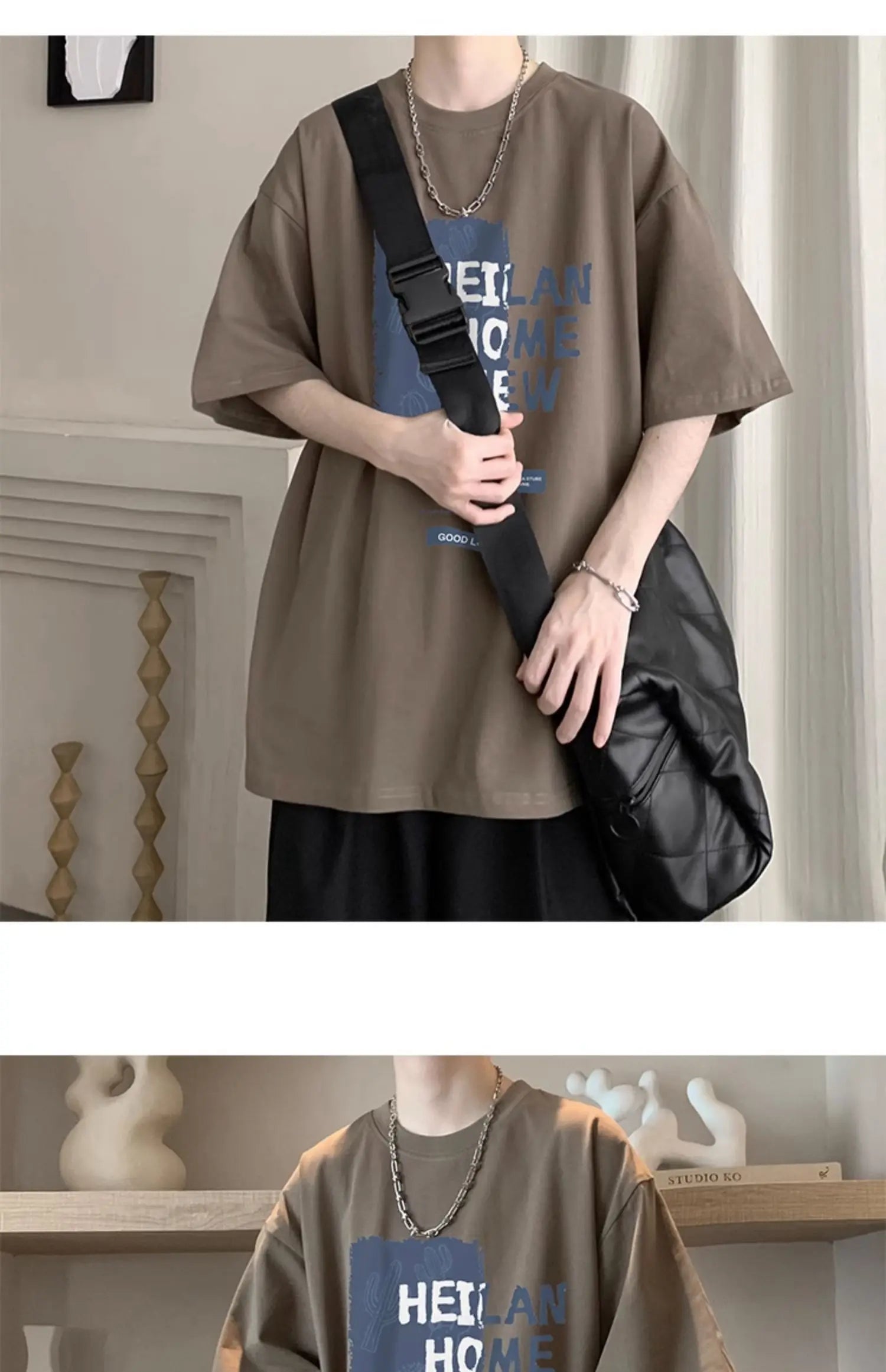 NEXT STREET Loose Tech-Print TEE