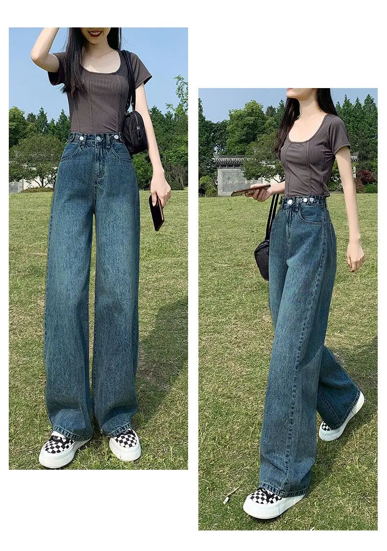NEXT STREET Gridline High Waist Jeans