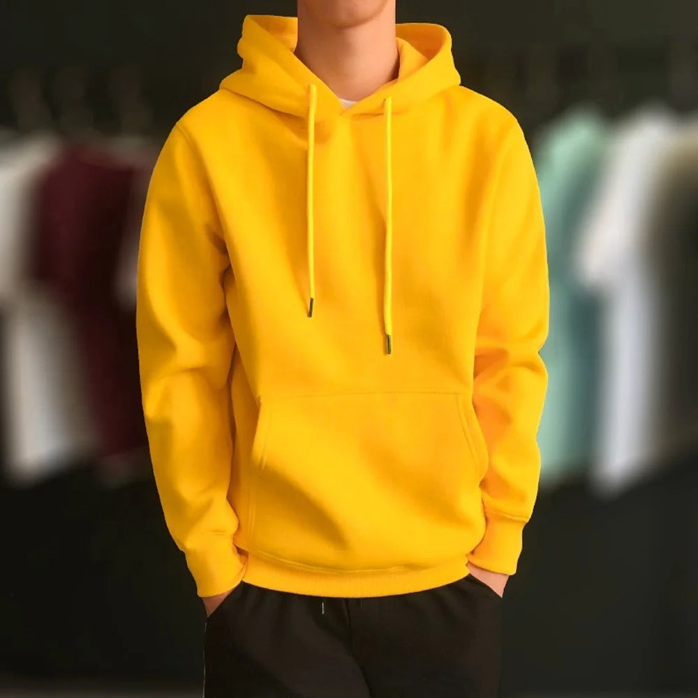 NEXT STREET Solid Fleece Hoodie
