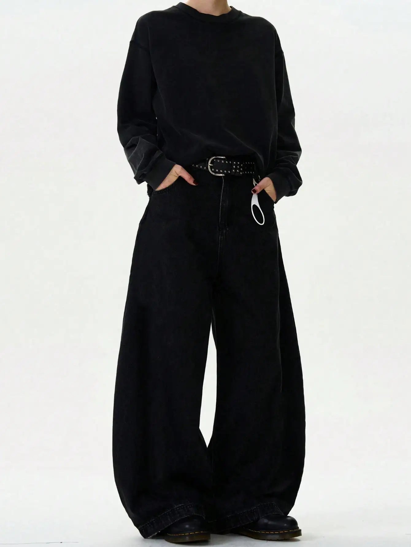 NEXT STREET Curved Knife Wide-Leg Jeans