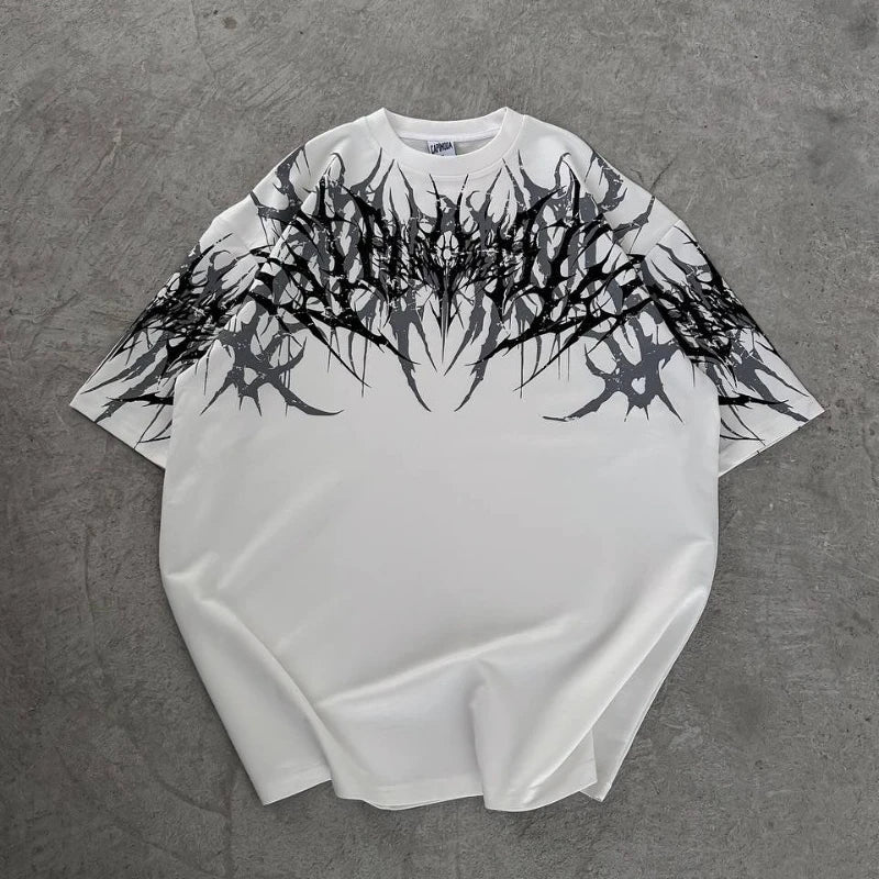 NEXT STREET Thorn Texture Y2K TEE