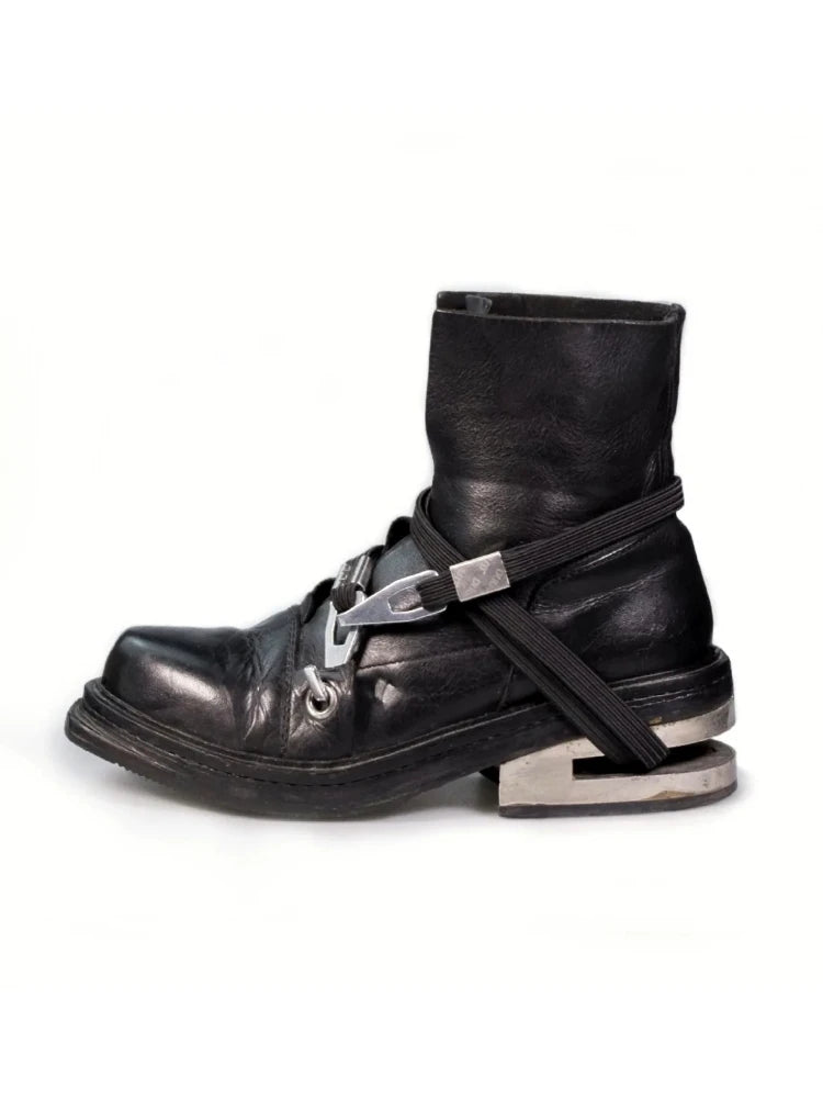 NEXT STREET Strange Metal Leather Boots