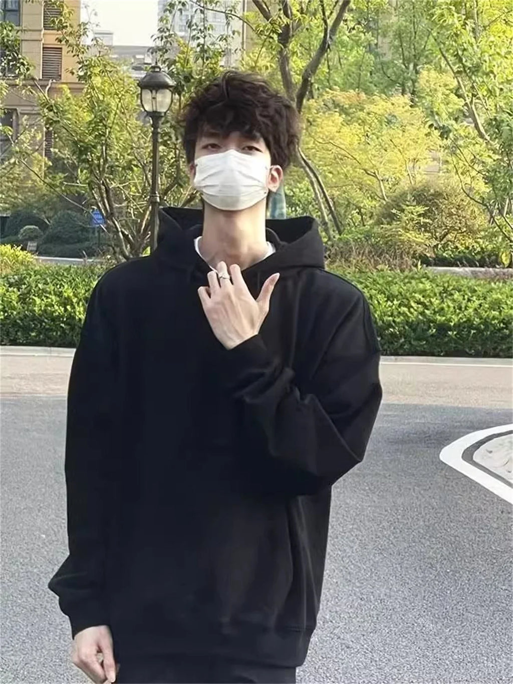 NEXT STREET Solid Core Tech Hoodie