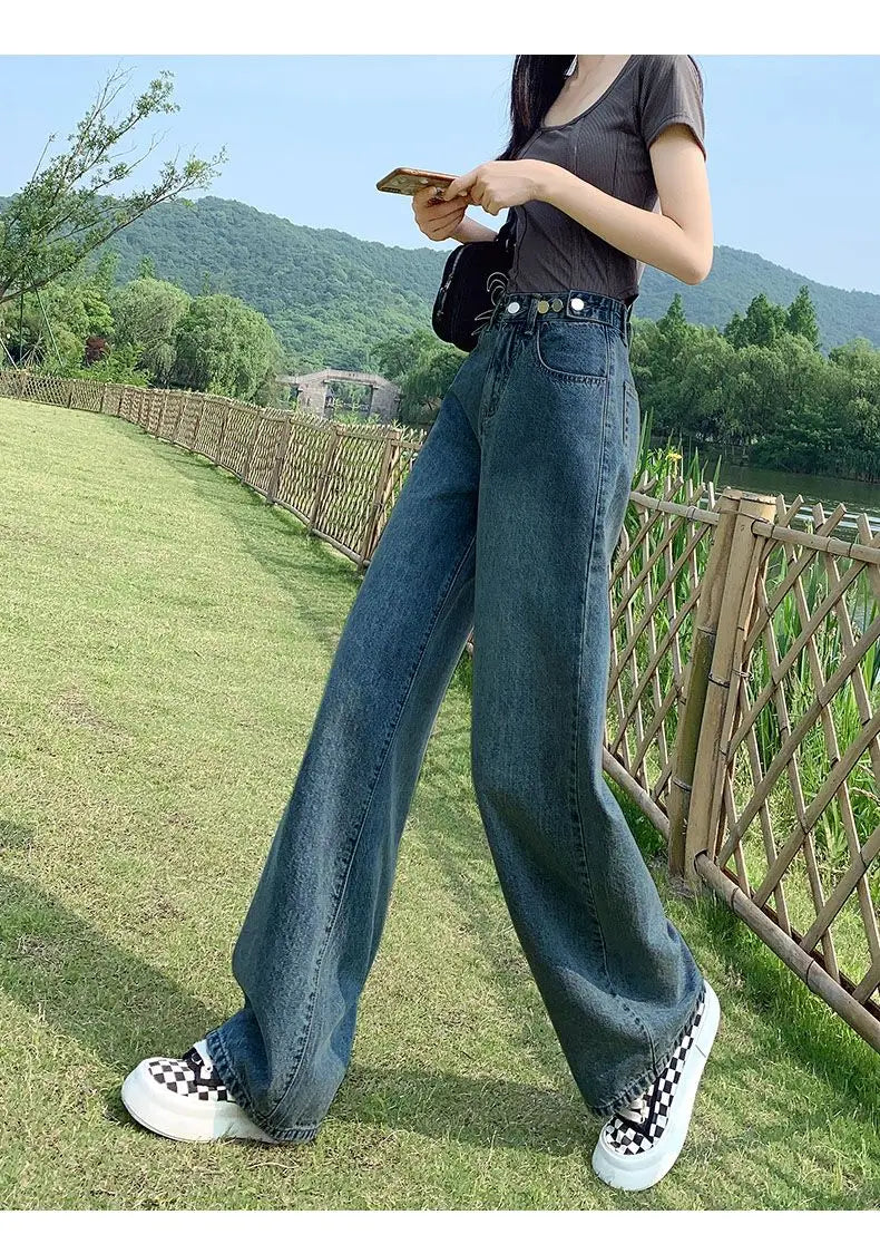 NEXT STREET Gridline High Waist Jeans