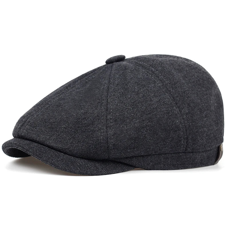 NEXT STREET Herringbone Grid Newsboy Hat